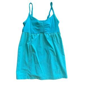 Teal Blue ATHLETA Women's Spaghetti Strap Tank Top w/Sports Bra (XS)